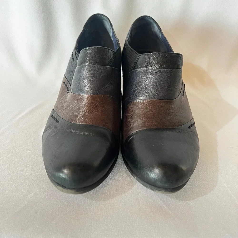 Tamaris Black Leather Cuir Shooties Ankle Booties Touch It Sole EU 38 US 7.5